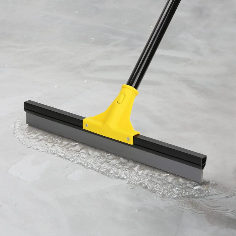 Squeegee Broom for Floor, 18'' Heavy Duty Rubber Wiper with 60'' Long Handle for Bathroom Tile, Garage Concrete, Deck, Shower Glass, Window Cleaning by GreenHaven Gardens