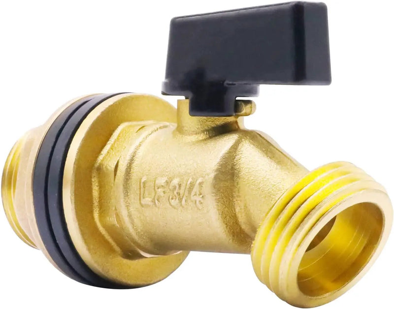 GHT 3/4 spigot for rain barrel parts kit, brass water barrel spigots accessories for 5/25 / 50/55 gallon bucket, garden hose connector adapter bulkhead fitting and drain valve diy kits by GreenHaven Gardens