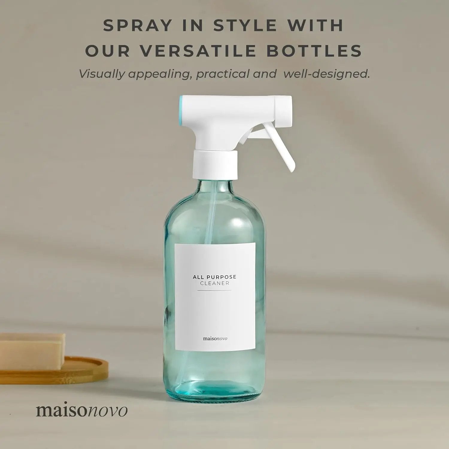 MaisoNovo Spray Bottle for Plants - 16.9 fl oz Blue x 2 with 16 Labels by GreenHaven Gardens