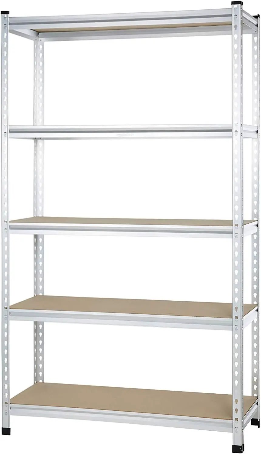 Amazon Basics 5 tier, Medium Duty Storage Shelving Double Post Press Board Shelf, Aluminum, 48 x 18 x 72 by GreenHaven Gardens