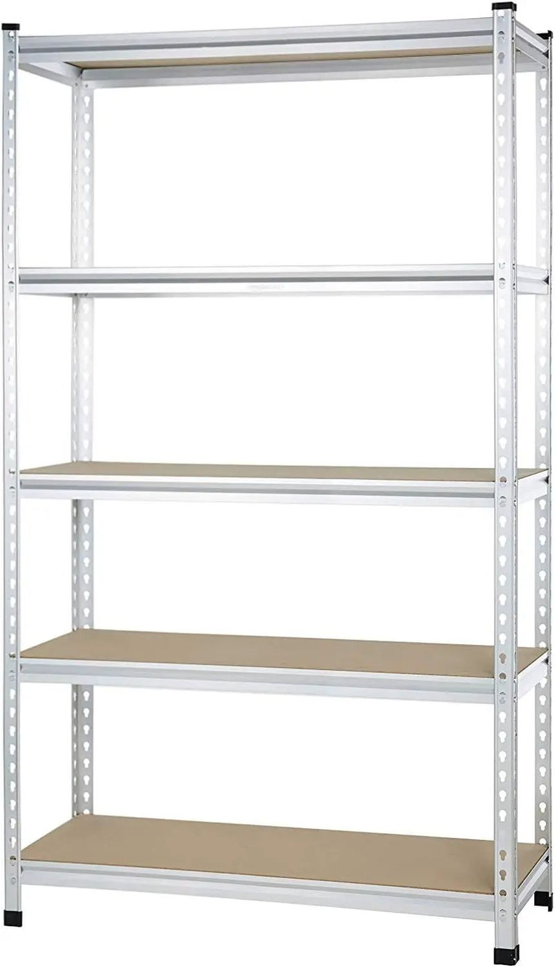 Amazon Basics 5 tier, Medium Duty Storage Shelving Double Post Press Board Shelf, Aluminum, 48 x 18 x 72 by GreenHaven Gardens