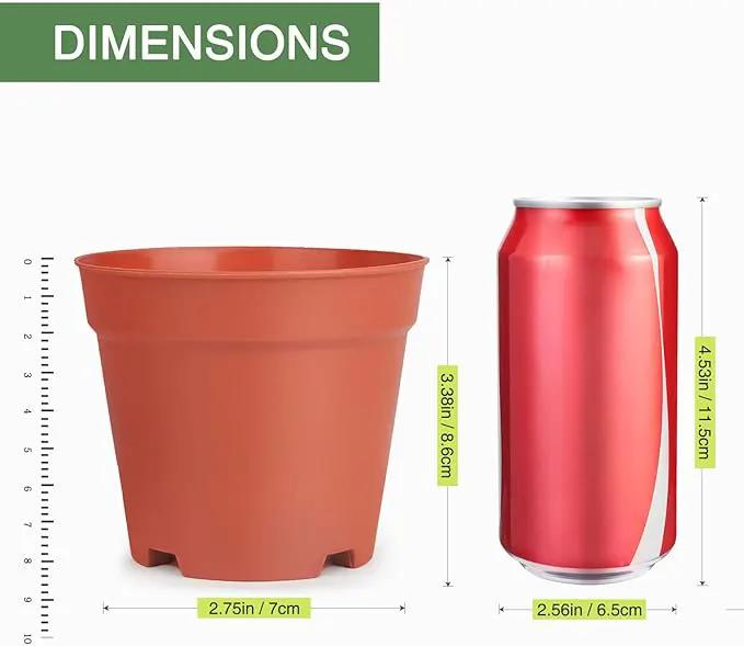 4 inch Plant Pots, 28 Pack Small Plastic Planters with Drainage Holes and Saucers for Flowers Plants, Succulents, Seed Starting Pots, Colorful by GreenHaven Gardens