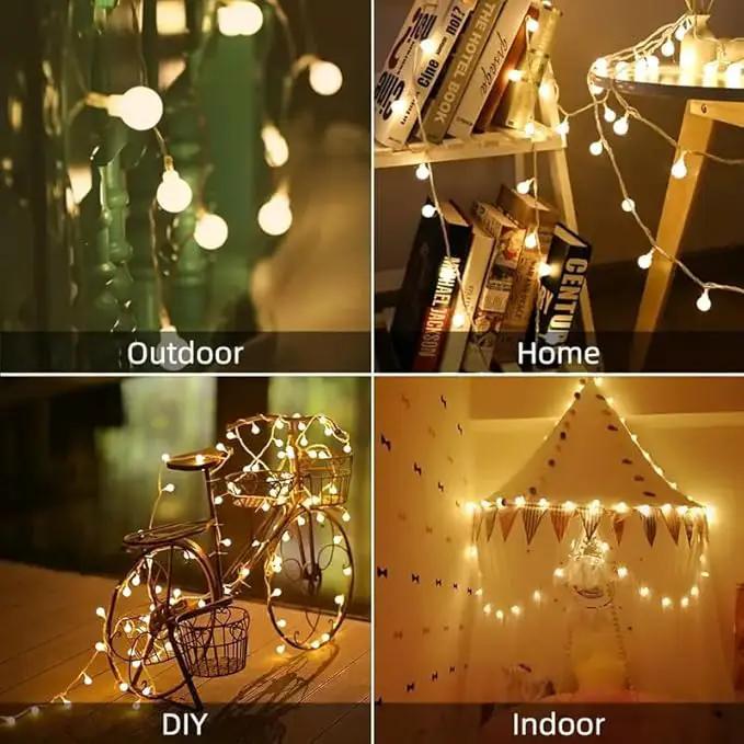 Globe String Lights 65.6 Ft. 120LEDs 8 Modes with Remote,USB Fairy Lights Plug in,Waterproof LED String Lights for Indoor Outdoor Bedroom Party Wedding Garden Christmas Tree Decor,Warm White by GreenHaven Gardens