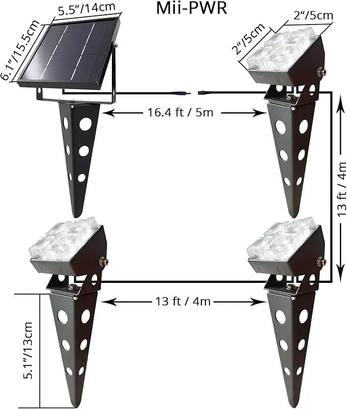 Solar Spotlights Outdoor Waterproof IP65 Landscape Spot Lights with Metal Stake 42ft Cable 3-in-1 Warm White Auto On/Off Dusk to Dawn Flag Pole Uplights for Fence Pathway Trees Garden Yard by GreenHaven Gardens