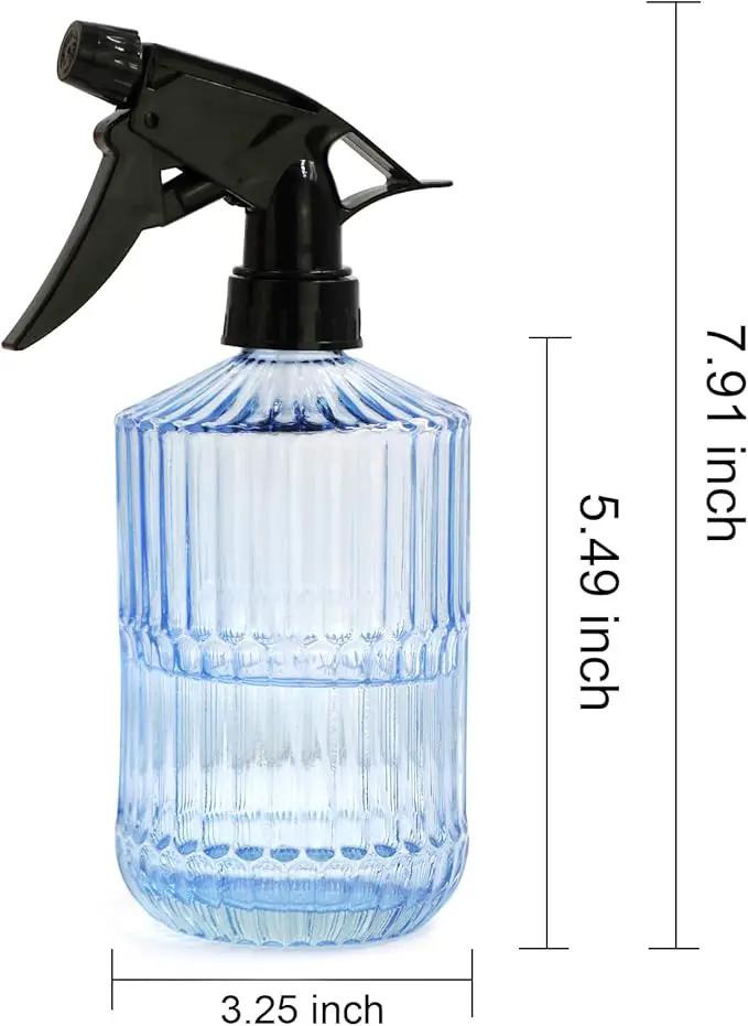 OFFIDIX Glass Spray Bottle,Plant Mister Indoor Watering Can,Adjustable Nozzle Watering Glass 0.45L/15.22oz Spray Bottle for Cleaning Solutions (Light Blue) by GreenHaven Gardens