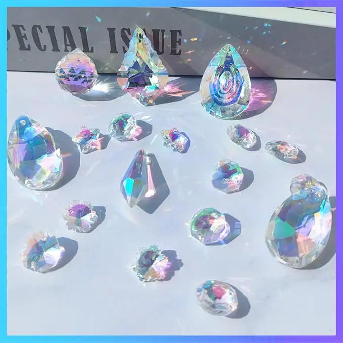 HYBEADS 200 Pcs DIY Suncatcher Making Kits for Adults Crystal Sun Catchers Crafts with Hooks Chains Pendants Rainbow Maker for Window Hanging Prism Indoor Outdoor Garden Xmas Wedding Party Decor by GreenHaven Gardens