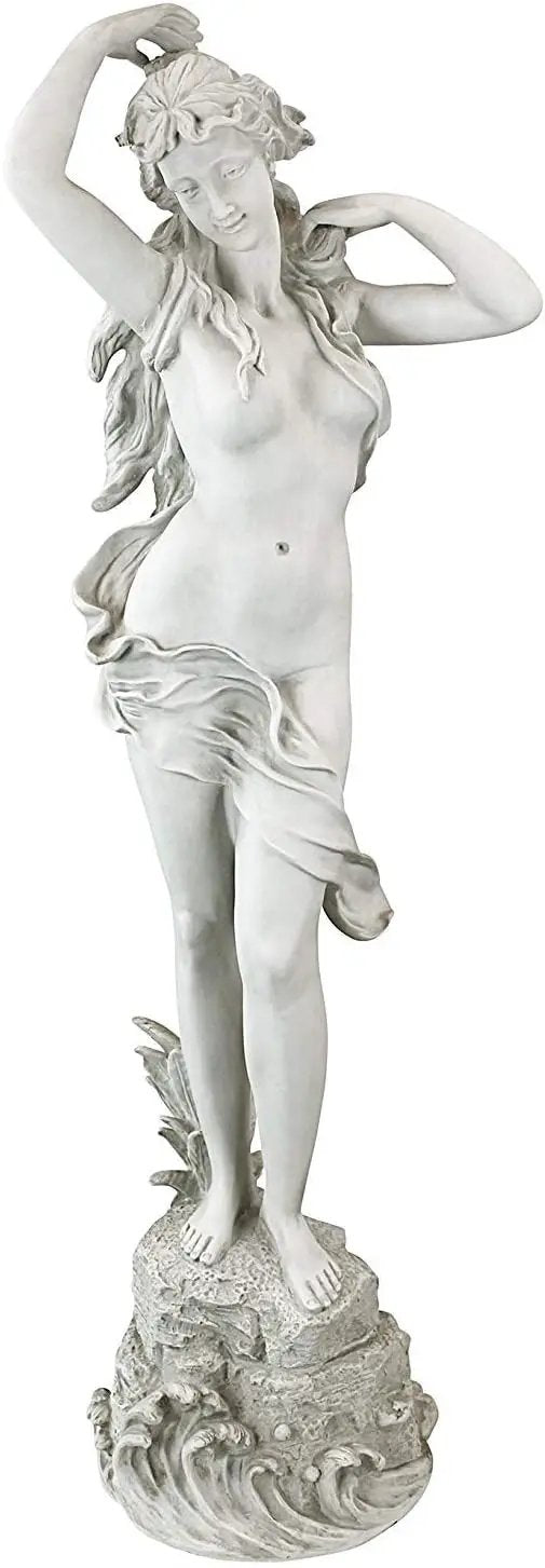 Design Toscano Spring Awakening Classic Woman Garden Statue, 14 inches wide, 40 inches tall, Cast Stone Resin, Antique Stone Finish by GreenHaven Gardens