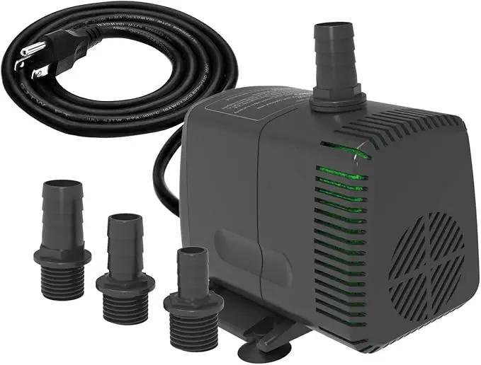 Submersible Pump 880GPH (3500L/H 60W) Ultra Quiet with Dry Burning Protection 10.2ft High Lift for Fountains, Hydroponics, Ponds, Aquariums & More… by GreenHaven Gardens