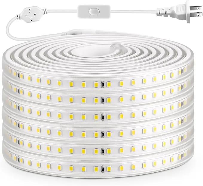 AIMENGTE Outdoor LED Strip Lights Waterproof, AC 110V, 1200LEDs, 6500k LED Rope Bright Lights for Garden, Patio, Indoor Under Cabinet Home Christmas Decoration(32.8ft, Cool White) by GreenHaven Gardens