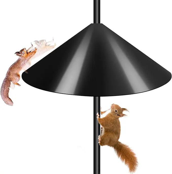 Gtongoko 19 Inch Squirrel Baffle for Bird Feeder Pole Squirrel Guards for Shepherds Hook Stopper for Bird Feeders Black 1 Pack by GreenHaven Gardens