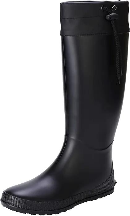 Asgard Packable Tall Rain Boots for Women Waterproof Rubber Garden Boots Ultra Lightweight Flat Mud Boots- NOT FOR WIDE CALF by GreenHaven Gardens