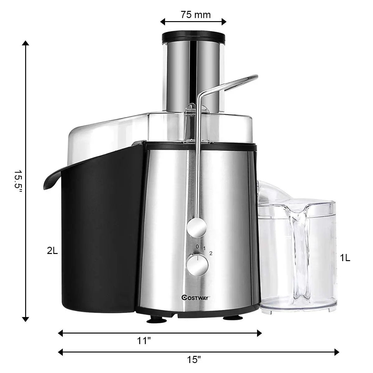2 Speed Electric Juice Press for Fruit and Vegetable by DirectDeals