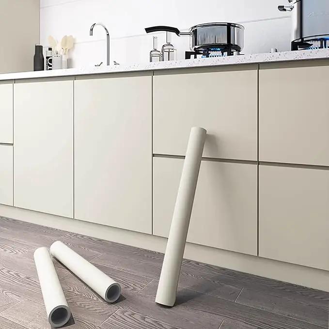 Dimoon 118''x15.7'' Cream Skin Peel and Stick Wallpaper Contact Paper Modern Self Adhesive Wall Paper Removable Renter Friendly Textured Solid Color Cabinet Vinyl Roll (118''x15.7'',Cream Skin) by GreenHaven Gardens