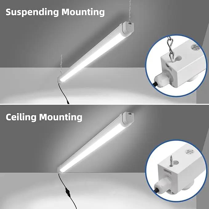 hykolity Solar Powered Shop Light with Motion Sensor, 3FT 17W (100-Watt Equivalent),Integrated LED IP65 Waterproof Outdoor Motion Sensor Shop Light for Garage, Barn, House - 2 Pack by GreenHaven Gardens