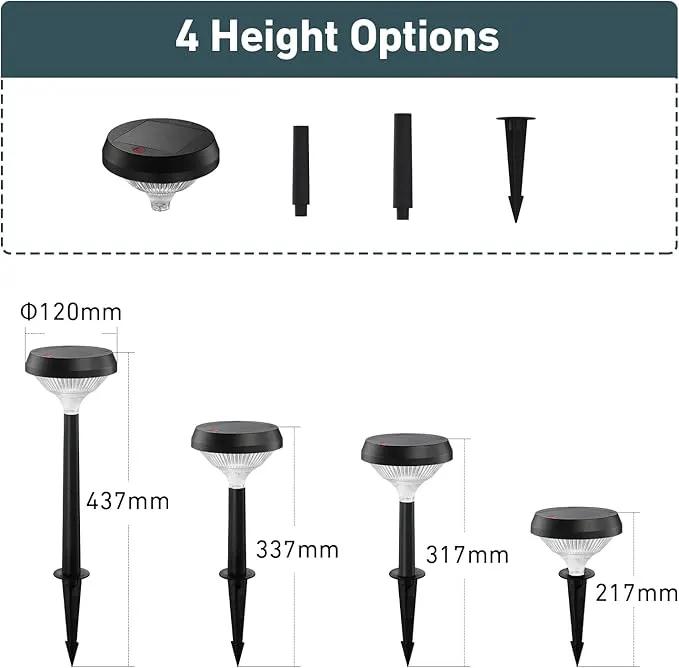 Linkind Solar Pathway Lights 4 Pack, Solar Lights Outdoor, Warm White Solar Path Lights Waterproof, Solar Lights for Walkway Yard Landscape Garden by GreenHaven Gardens