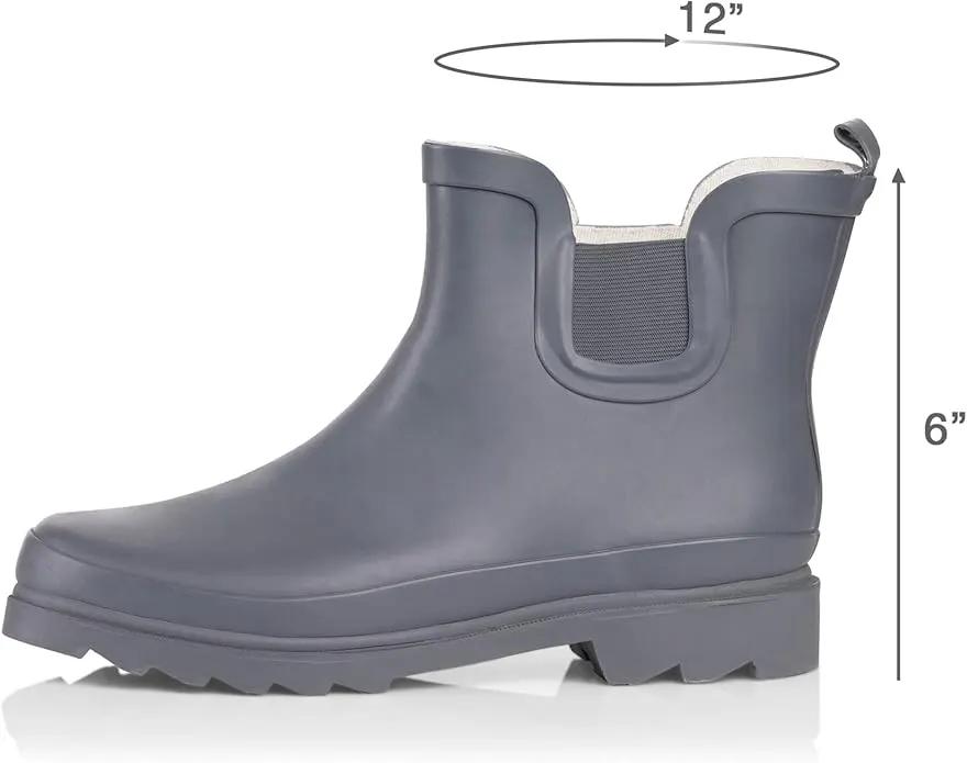 NORTY - Womens Ankle Rain Boots - Ladies Waterproof Winter Spring Garden Boot runs ½ size large by GreenHaven Gardens
