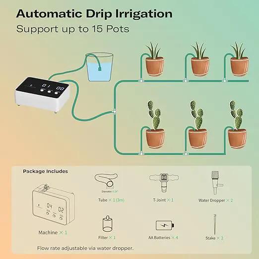 THIRDREALITY Zigbee Smart Watering Kit for Potted Plants, Indoor Plant Watering System, Hub Required, Compatible with Echo Devices with Zigbee Hub Built-in, Home Assistant, SmartThings, Hubitat, Homey by GreenHaven Gardens