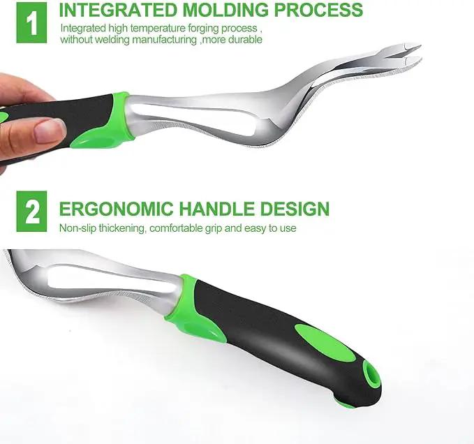 Kynup Garden Tools, Pitchforks, Garden Tools, Weeder Aluminum with Soft Rubberized Non-Slip Handle, Durable Garden Hand Tools Garden Gifts for Men Women by GreenHaven Gardens