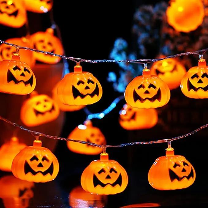 Large Halloween Solar String Lights Outdoor, Pumpkin Lights String with 8 Modes Indoor Outdoor Halloween Decorations Decor with 21.32ft 30 Pumpkin Lights for Halloween Party Yard Patio Bedroom by GreenHaven Gardens