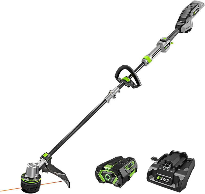 EGO POWER+ String Trimmer, Battery Powered, 16" Trimmer for Weeds and Grass with POWERLOAD, LINE IQ, Telescopic Carbon Fiber Shaft, Includes 56V 4.0Ah Battery and Charger - ST1623T by GreenHaven Gardens