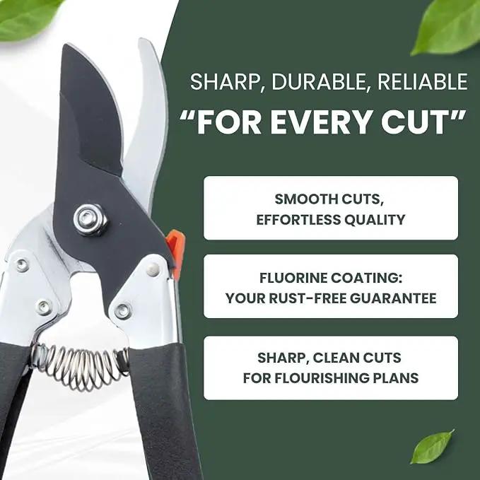 Saboten 7.9" Japanese Pruning Shears - forest Originals, Premium Steel Blades, Made in Japan, Rust Resistant, Gardening Scissors with Duracon Safety Lock by GreenHaven Gardens