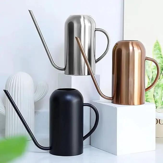 Watering Can Indoor Plants, 50 oz/1500 ml Metal Stainless Steel Watering Can Pot with Long Spout for Indoor House Plants Bonsai Outdoor Garden Flower Decorative(Copper) (Copper) by GreenHaven Gardens