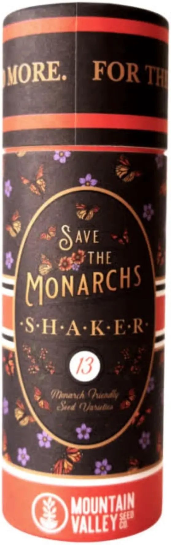 Save The Monarchs Wildflower Seed Shaker - 100,000+ Wild Flower Seeds for Planting - Beautiful Easy to Sow Seed Shaker - 13 Varieties to Attract Monarch Butterflies & Pollinators - Covers ~250 sq ft by GreenHaven Gardens