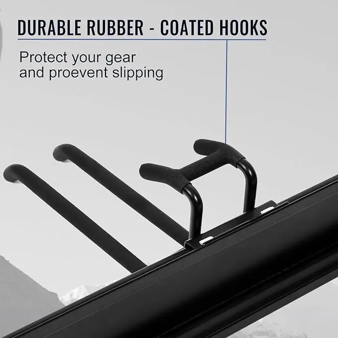 Wall Mount Tool Storage Rack, Heavy Duty Garage Storage Tool Organizer, Garden Tool Wall Hooks and Hangers, Hold Up to 350lbs Black by GreenHaven Gardens
