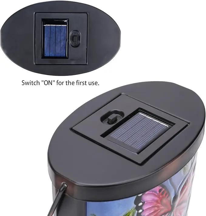 Hanging Solar Lantern Outdoor Waterproof LED Butterfly Solar Lights Decorative Solar Garden Lanterns Tabletop Lamp for Outdoor Patio Yard Decor by GreenHaven Gardens