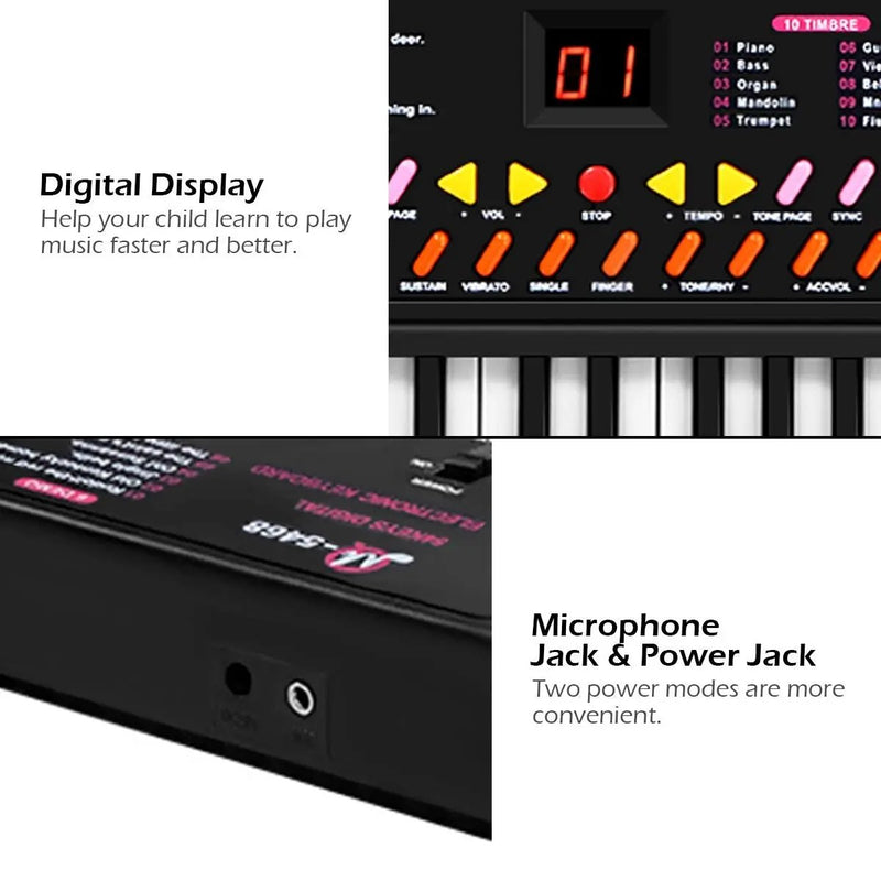 54 Keys Kids Electronic Music Piano by DirectDeals