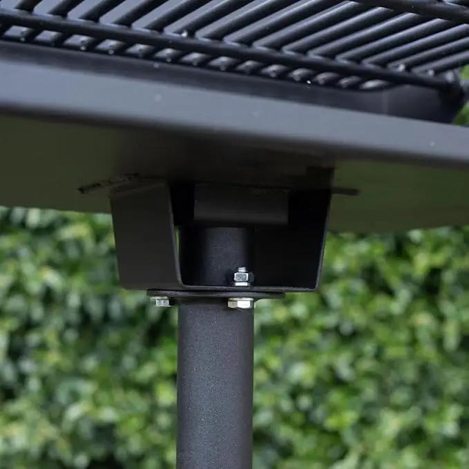 Ash & Ember Park-Style Grill, 384 Sq. In Jumbo Charcoal Grill, Single Post Outdoor Cooking Backyard BBQ, Camp Grilling Barbecues by GreenHaven Gardens