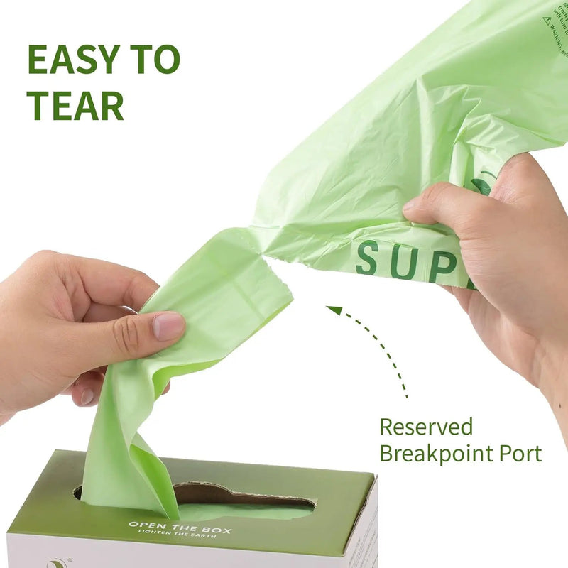 SUPERBIO 13 Gallon Flat Top Compostable Food Waste Bags, 50 Count, 2 Pack, 49.2L, 0.87 Mil, ASTM D6400 BPI and OK compost INDUSTRIAL by GreenHaven Gardens