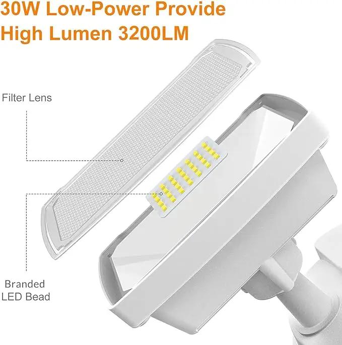 LEPOWER LED Motion Sensor Security Lights Outdoor, 30W 3200LM, 5500K, IP65 Waterproof, 2 Head Motion Detector Flood Light for Garage, Yard, Porch, White (NOT Solar Powered) by GreenHaven Gardens