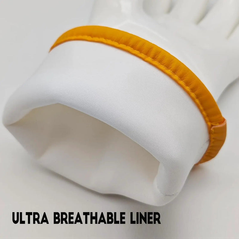 DEYAN Silicone BBQ & Oven Gloves - Food Grade, Heat Resistant Waterproof & Oil Proof Gloves for Grilling, Baking, Frying, Cooking - Long Sleeve & Non-Slip, 1 Pair (White, 9/L) by GreenHaven Gardens