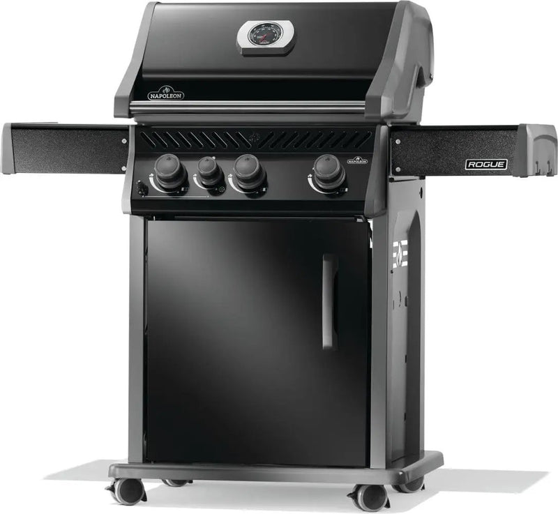 Napoleon Rogue 425 Propane Gas Grill with Range Side Burner, Black, 3 Stainless Steel Main Burners, Durable Grilling Power by GreenHaven Gardens