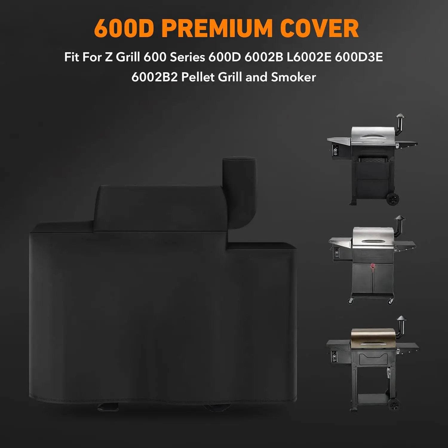 ZBXFCSH Heavy Duty Replacement Grill Cover Compatible with Z Grill 600 Series 600D 6002B L6002E 600D3E 6002B2 Pellet Grill and Smoker by GreenHaven Gardens