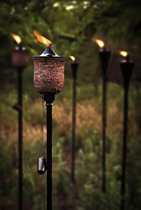 Deco Window 2 Pcs Garden Torch for Outdoor 4-in-1 Convertible Table Torch Citronella Oil Lamp for Backyard Patio Deck Table Top & Ground Installation (Mosaic) by GreenHaven Gardens