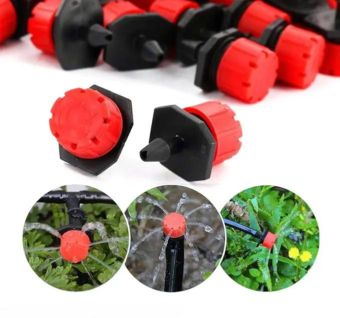 MSDADA 110 Pcs Adjustable Irrigation Drippers Sprinklers Emitter Drip Anti-Clogging Watering System for Flower beds,Gardens, Lawn on 1/4'' Barb by GreenHaven Gardens