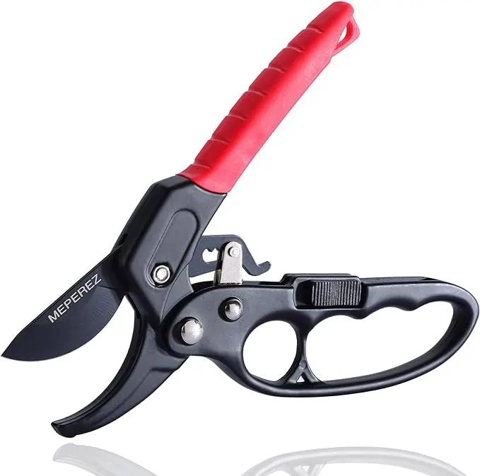 Garden Clippers, Premium Germany Pruners, Work 3 Times Easier, Professional Pruning Shears, Cutting Rose, Flower, Hedge, Stem, Sharp Scissors Gardening Tools, Arthritis Weak Hand Snips by GreenHaven Gardens