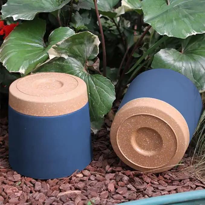 ZMTECH Plant Pots, Set of 6 6.5'' Self Watering Plastic Planter with Drainage Hole and Saucer,Modern Decorative Flower Pot for Indoor Outdoor House Plants, Succulents, Flowers - Blue by GreenHaven Gardens