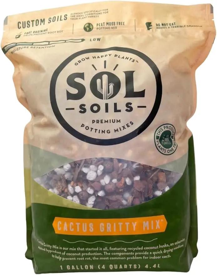 Sol Soils Cactus Gritty Mix (1 Gallon) by GreenHaven Gardens