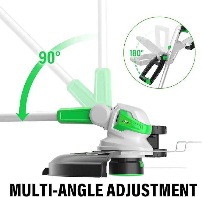 SOYUS Weed Wacker Battery Operated, 12 Inch String Trimmer Cordless, 20V Weed Wacker Electric with Battery and Charger, Lightweight Edger Trimmer with 8 Pcs Replacement Spool Trimmer Lines by GreenHaven Gardens