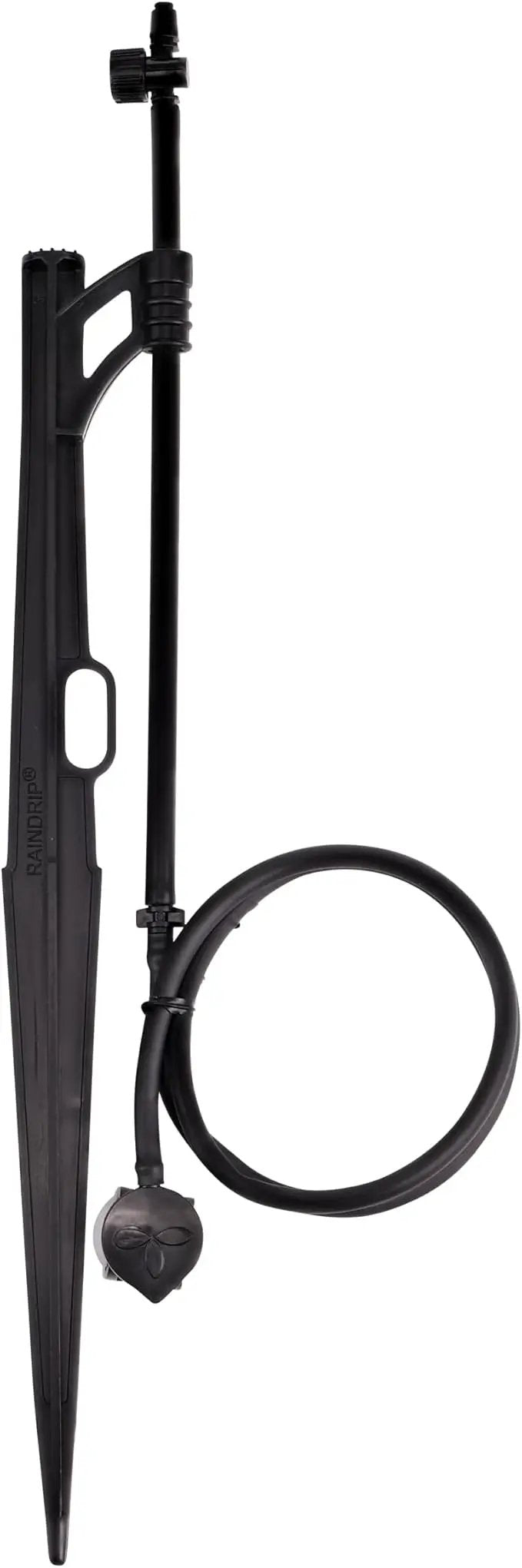 Raindrip 173CPUB, Adjustable Flow Micro Sprinkler Assembly, Quarter-Circle Pattern, Fan Spray, 1/4-Inch Clamp N Pierce® Inlet, Riser & 13-Inch Stake, Drip Irrigation Emitters for Drip Irrigation Gardening Systems, Black by GreenHaven Gardens