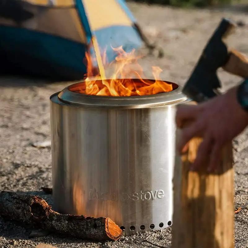 Solo Stove Ranger with Stand Fire Pit Kit - Portable 15 inch Wood Burning Low Smoke Portable Firepit | Perfect for Tailgating RV | Made from Durable Stainless Steel by GreenHaven Gardens