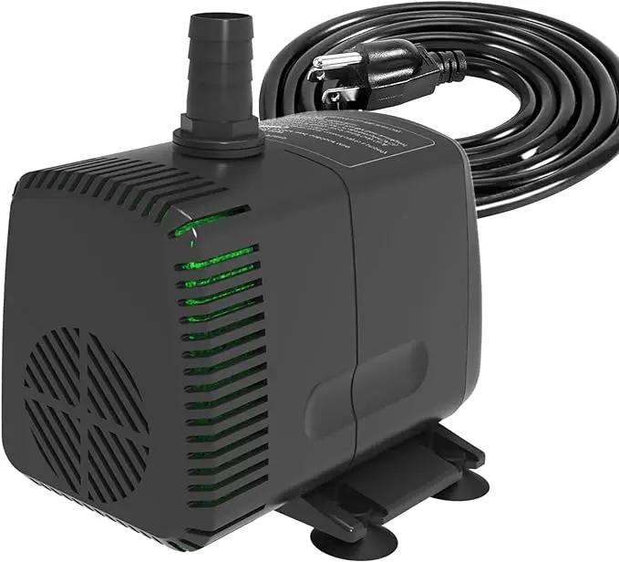 Submersible Pump 880GPH with AUTO-Shut-Off 10ft High Lift for Fountains, Hydroponics, Ponds, Aquariums & More by GreenHaven Gardens