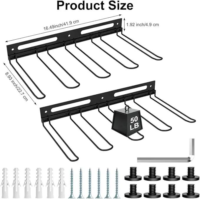 Garage Wall-Mounted Rack, Tool Storage Rack, Shed Shelf, Garden Tool Rack, Hanging Storage Rack for Yard Tools, for Suncast Shed Accessories (2-Pack) by GreenHaven Gardens