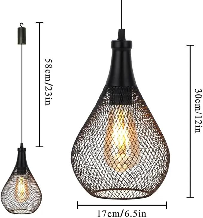 JHY DESIGN Hanging Lamp Battery Operated Cordless Hanging Light Great for Parties Patio Events for Indoors Outdoors(Teardrop Shape) by GreenHaven Gardens