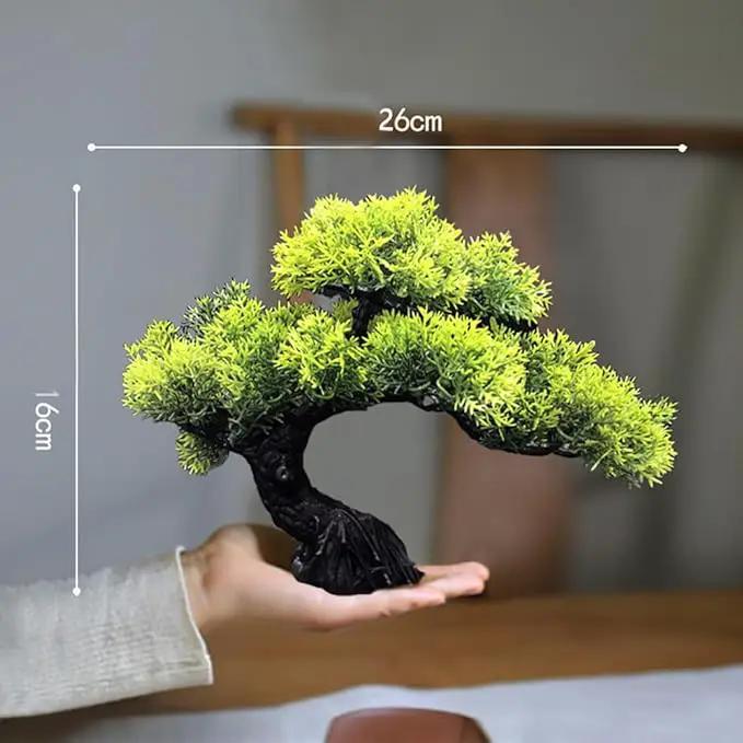 Ryoma Artificial Pine Tree Set Simulated Bonsai Features Ornaments Chinese - Style Desktop Screen Ornament 2 Set by GreenHaven Gardens