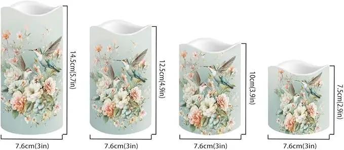 Ystardream Battery Operated LED Candles Set of 4 with Remote Control Timer Dancing Flame Pillar Candles Home Table Coastal Decorations by GreenHaven Gardens