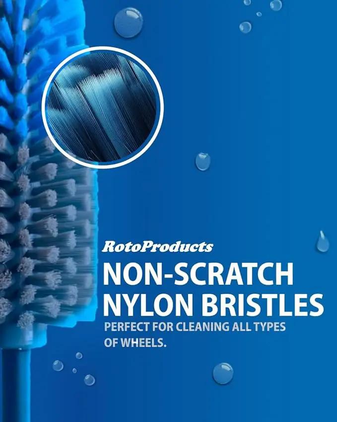 Long Reach Drill Brush Attachment, All Purpose for Car Tires, Wheels, Wheel Wells, Engine Bays, Exhaust Pipes, Running Boards, Hard to Reach Areas, with Heavy Duty Non-Scratch Nylon Bristles by GreenHaven Gardens